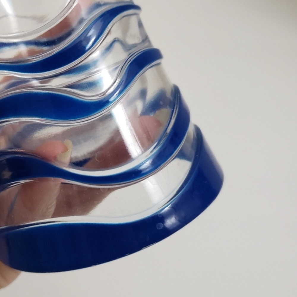 Disney Cruise Line Tall Plastic Souvenir Cup With Logo Red Blue And Clear - Picture 3 of 3